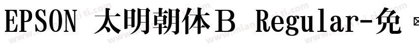 EPSON 太明朝体Ｂ Regular字体转换